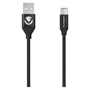 Volkano On-The-Go USB to Type-C 18w Braided 1m Cable - Black