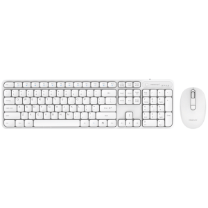 1-5645 VolkanoX Garnet Bluetooth Wireless Keyboard and Mouse Combo - White