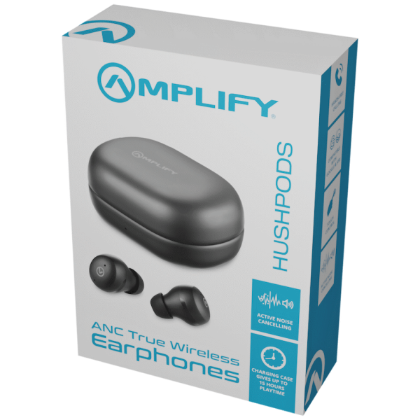 Amplify HushPods ANC TWS Earphones - Black