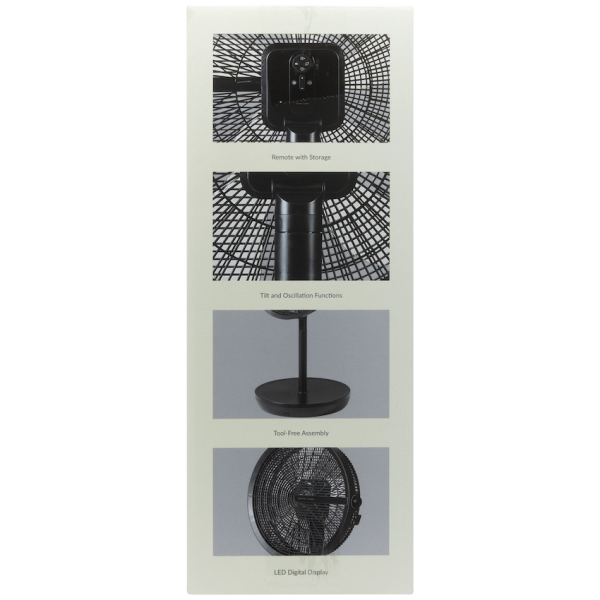 Boden Stark LED Display Stand Fan - Black