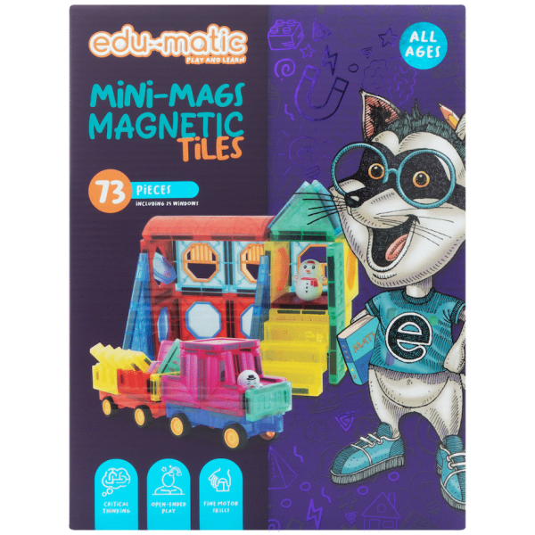73 Magnetic Tiles, Windows, Stickers and Snowmen