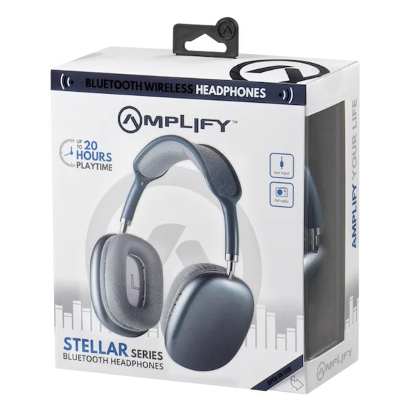 Amplify Stellar Series Bluetooth Headphones - Blue