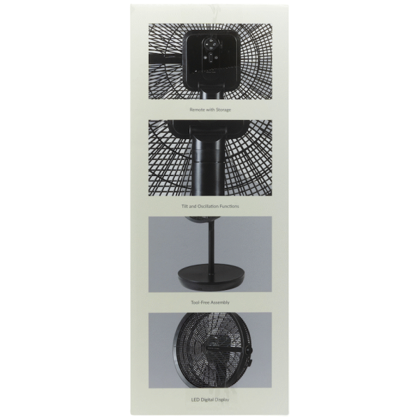 Boden Stark LED Display Stand Fan - Black