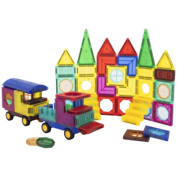 73 Magnetic Tiles, Windows, Stickers and Snowmen