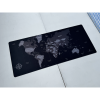 Everfurn Desk Mat - World Map - Large - Black - Non-Slip
