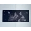 Everfurn Desk Mat - World Map - Large - Black - Non-Slip