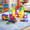 73 Magnetic Tiles, Windows, Stickers and Snowmen