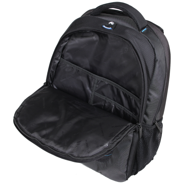 Kingsons 15.6" black laptop backpack with key chain