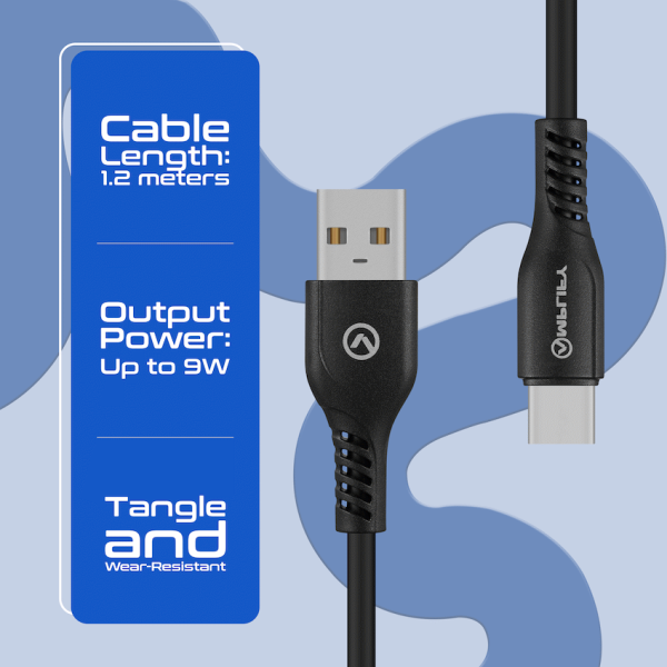 2-1452 Amplify CoreCharge Series 1.2m USB-C Cable - Black