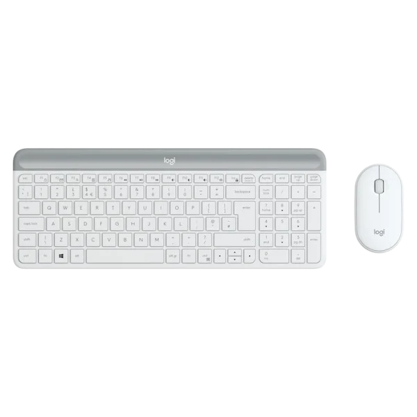 Logitech MK470 Slim Wireless Keyboard and Mouse Combo - Off White