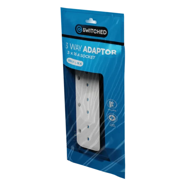 Switched 3-Way 16a Adaptor