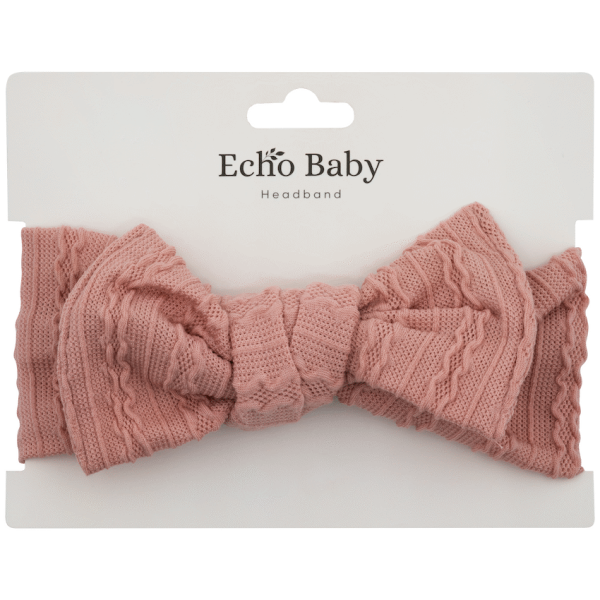 Echo Baby Bow Headband - Baby Pink