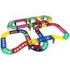 Edu-Matic Mini-Mag Magnetic Tile Tracks with 2 Cars and 93 Pieces