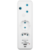 Ellies 3-Way Schuko Adaptor with Type-C + USB - White