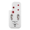 2-984 Ellies 3 Way Surge Adaptor with Type C + USB - WT