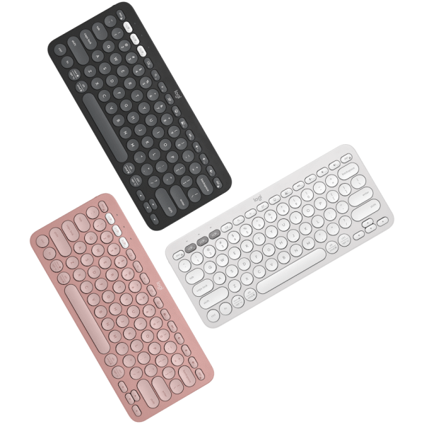 3-1095 Logitech(R) Pebble Keys 2 K380s - Tonal White