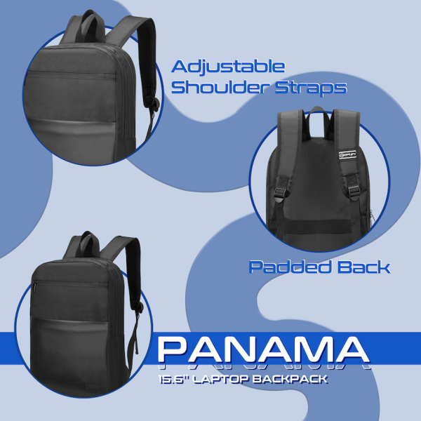 Amplify Panama 15.6" Laptop Backpack - Black