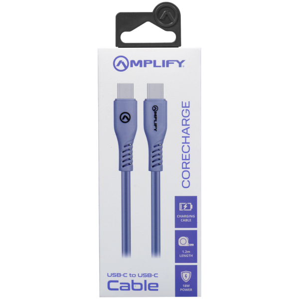 3-1162 Amplify CoreCharge 1.2m USB-C to USB-C Cable - Lavender