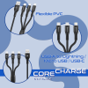 Amplify CoreCharge Series 1.2m 3-in-1 Cable - Black