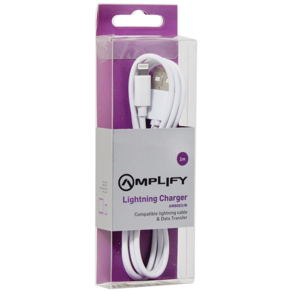 Amplify Lightning Charging Cable for iPhone & iPad - White