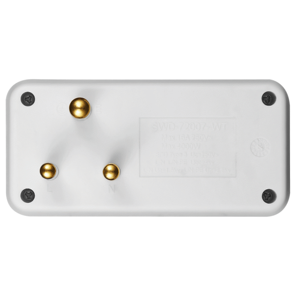SWITCHED 2 Way Adaptor - White