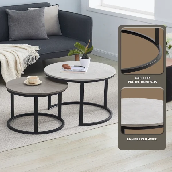 3-231 Indus Nesting Coffee Table Greyish