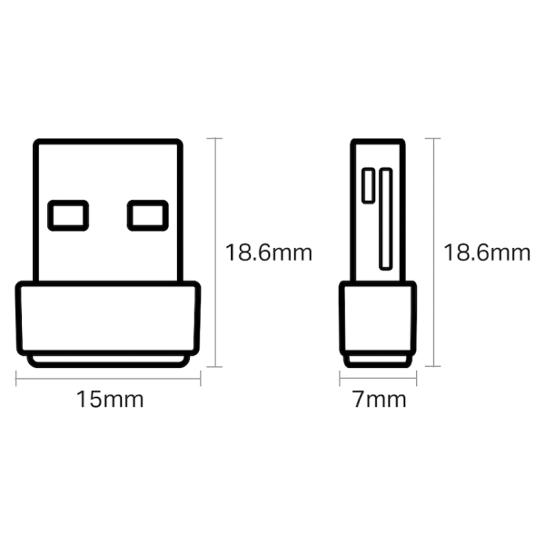 3-374 TP-Link Archer T2U Nano AC600 Wireless USB Adapter