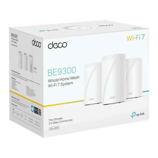 3-532 TP-Link Deco BE65 (3-Pack) BE9300 Whole Home Mesh Wi-Fi 7 System