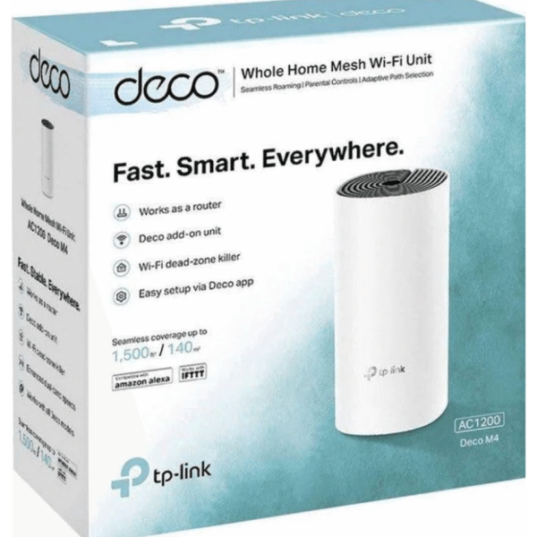 TP-Link Deco M4 (1-Pack) AC1200 Whole-Home Mesh Wi-Fi System