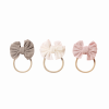 3-617 Echo Baby Bow Headbands - Set of 3 (Bone, white, pink)