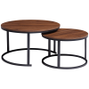 Everfurn Indus Nesting Coffee Table - Mahogany 2-Piece