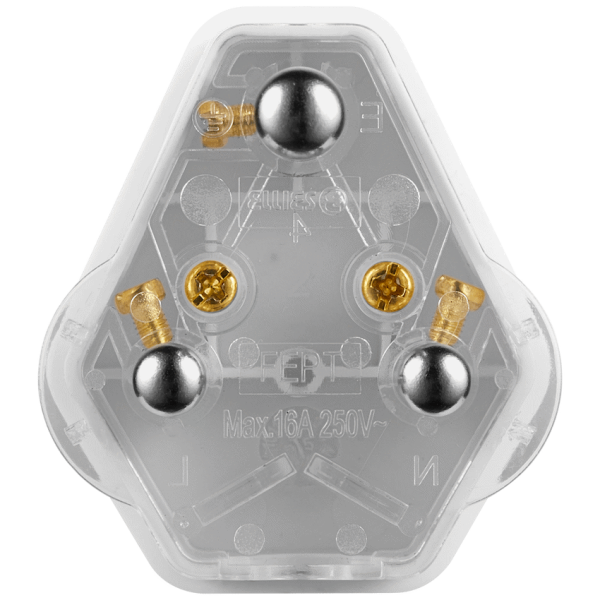Ellies 16a Screw-on Plug Top - White