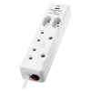 Switched 4-Way Extension Lead with 1x Type-C + 1x USB - 4m