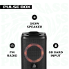 4-184 Pro Bass Pulse Box Portable Bluetooth Speaker - Black