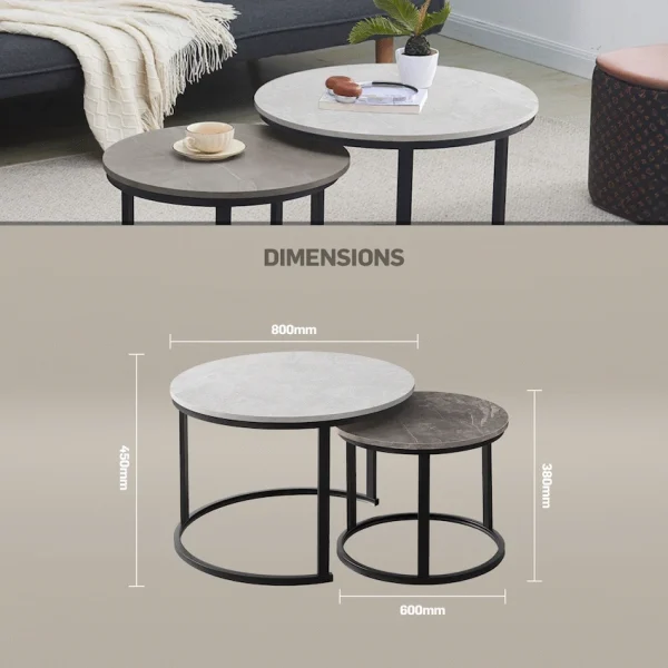 4-202 Indus Nesting Coffee Table Greyish