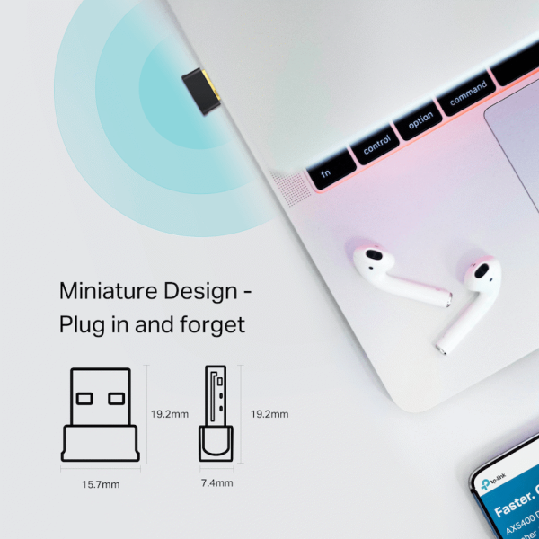 4-303 TP-Link Archer T2UB Nano AC600 Nano Bluetooth Wireless USB Adapter