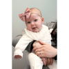 4-504 Echo Baby Bow Headbands - Set of 3 (Bone, white, pink)
