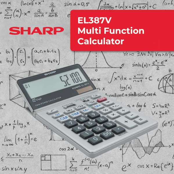 4-529 Sharp EL387V Multi-Function Calculator