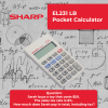 4-531 Sharp EL231 LB Pocket Calculator
