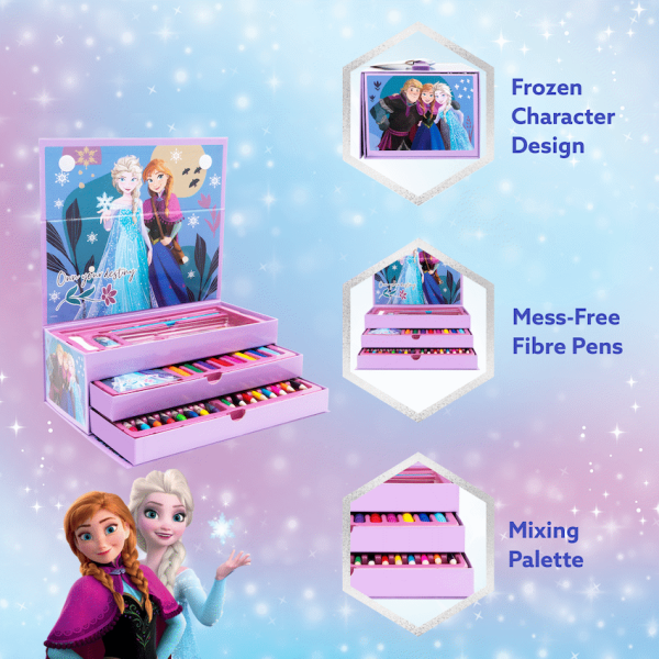 43 PC COLOURING STATIONERY SET - FROZEN