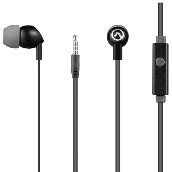 Amplify Vibe Series Earphones with Mic - Black and Grey