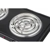 Elektra Double Spiral Hot Plate - Black