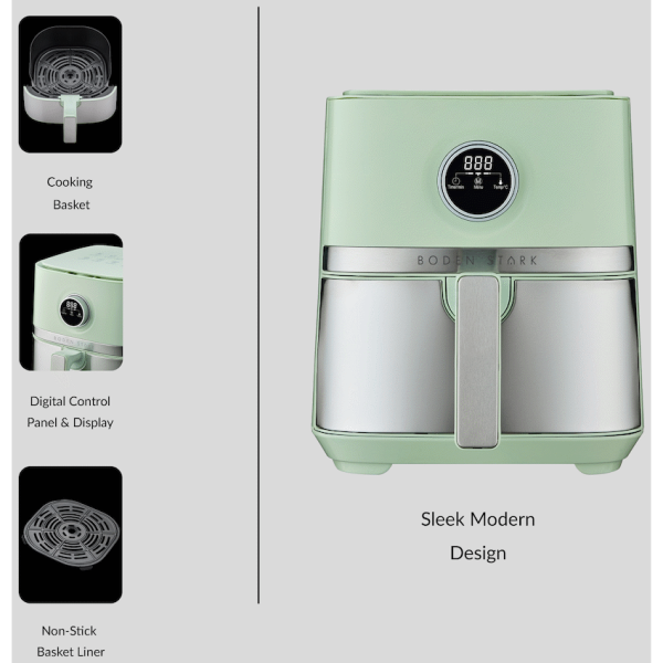 5-263 Boden Stark 5.0L Digital Air Fryer Green