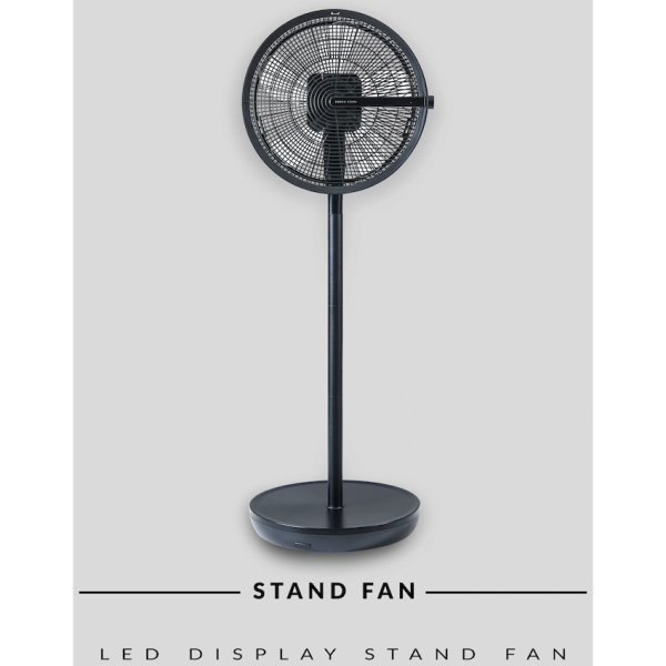Boden Stark LED Display Stand Fan - Black