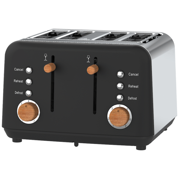 5-318 Boden Stark Anson Collection 4-Slice Stainless Steel Toaster - Black