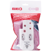 5-530 Ellies 3 Way Surge Adaptor with Type C + USB - WT