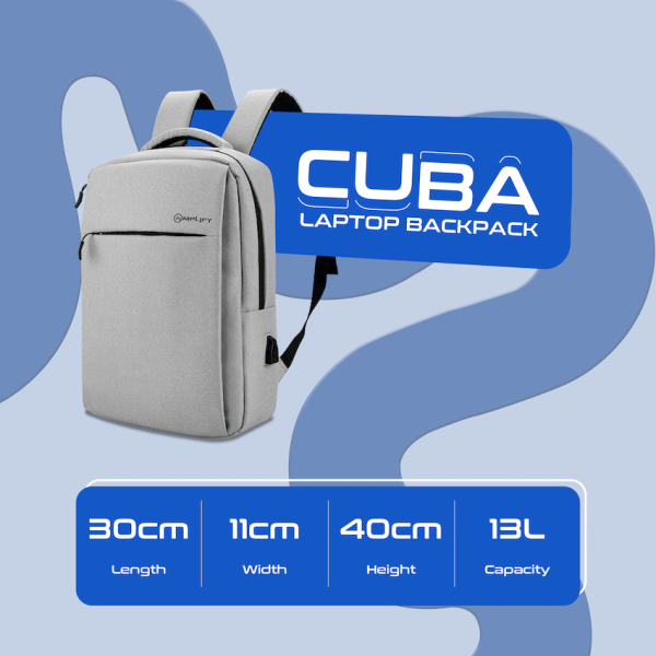 5-726 Amplify Cuba 15.6" Laptop Backpack Grey