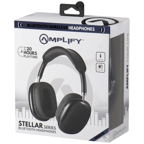 Amplify Stellar Series Bluetooth Headphones - Black