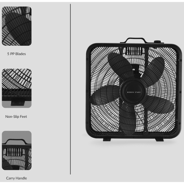 Boden Stark 50cm Box Fan - Black
