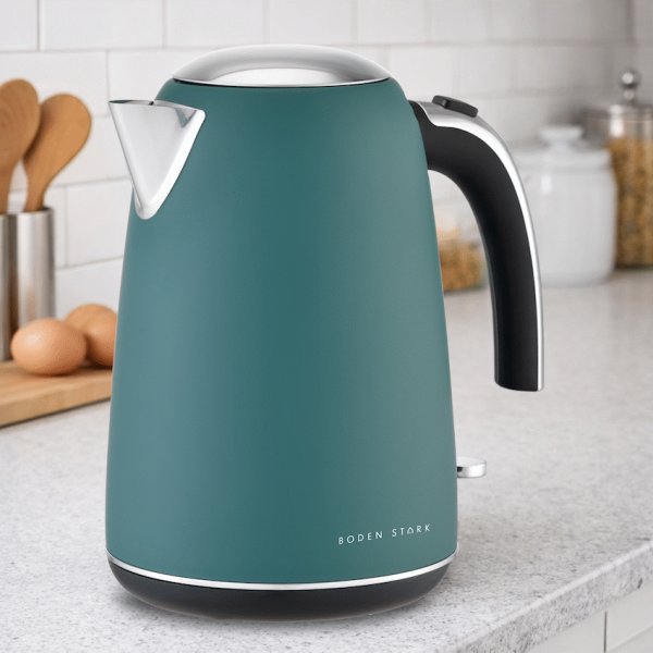 Boden Stark 1.7L Matte Stainless-Steel Kettle - Green